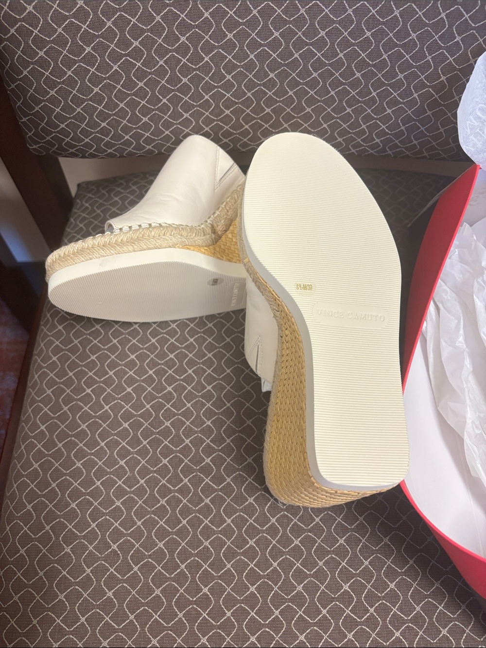 Vince Camuto Creamy White Espadrille Wedge - Picture 5 of 5